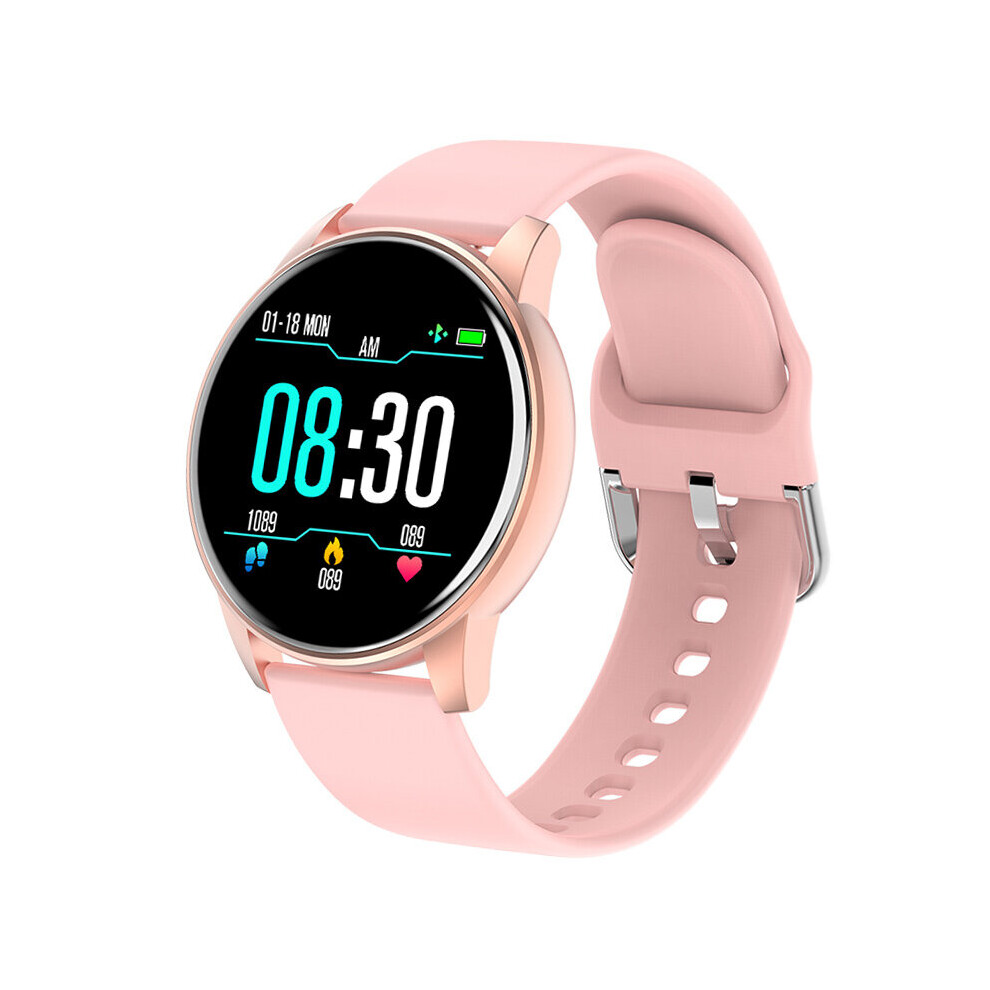 Smart Watch Heart Rate And Blood Pressure Life Waterproof Camera Remote Weather Display Call Information Reminder Wristband Pink 885653176780