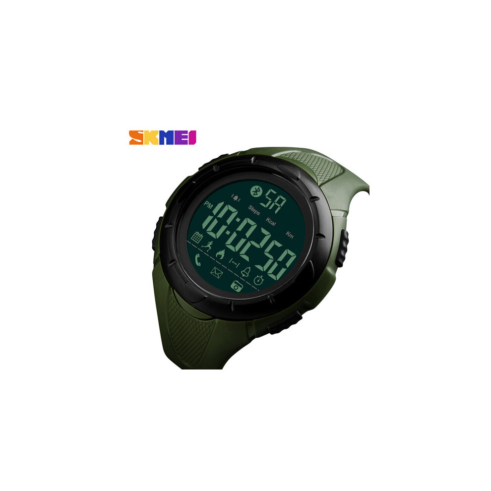 Green Outdoor Smart Watch Waterproof Pedometer Remote Camera Calorie Bluetooth Smartwatch Wristwatch