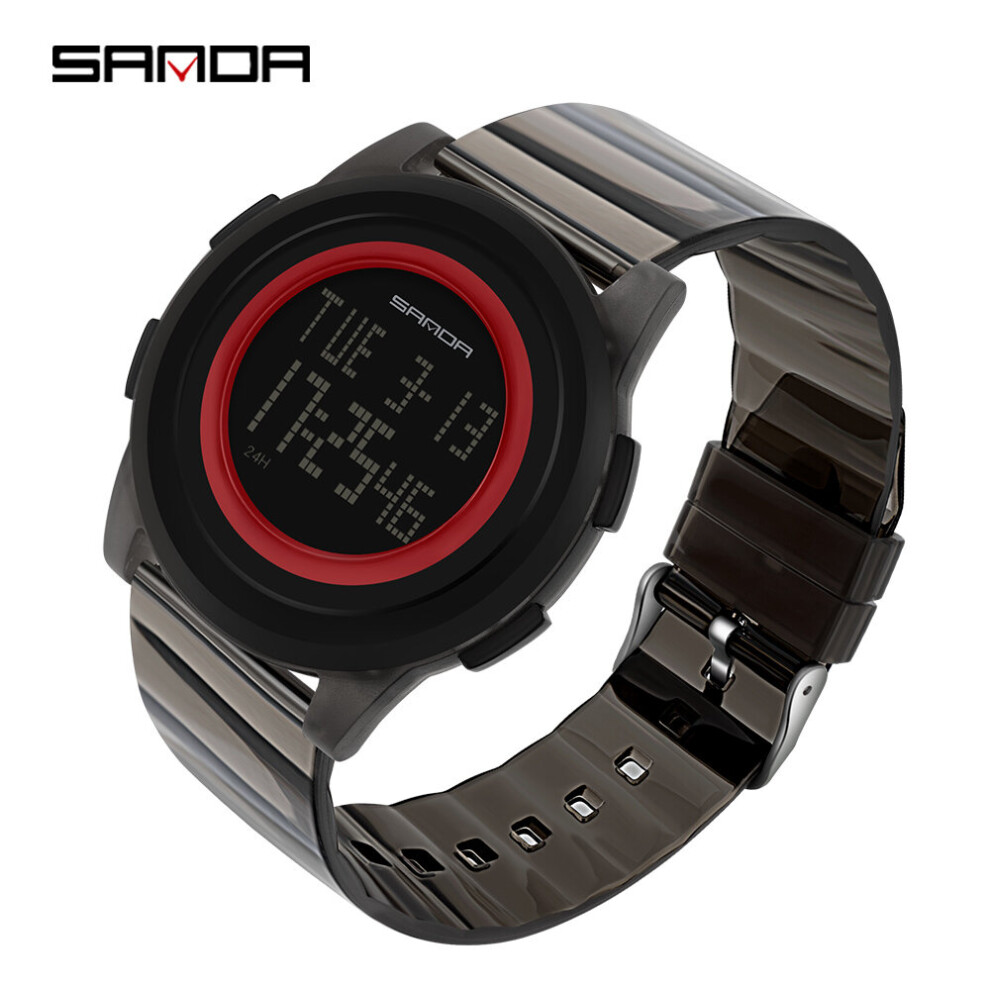 Sanda Top 2100 Transparent Zsk Individual Ultra-thin Band Sport Multi-functional Male Wrist Watch-image-OPC-PBT9VMT-NEW