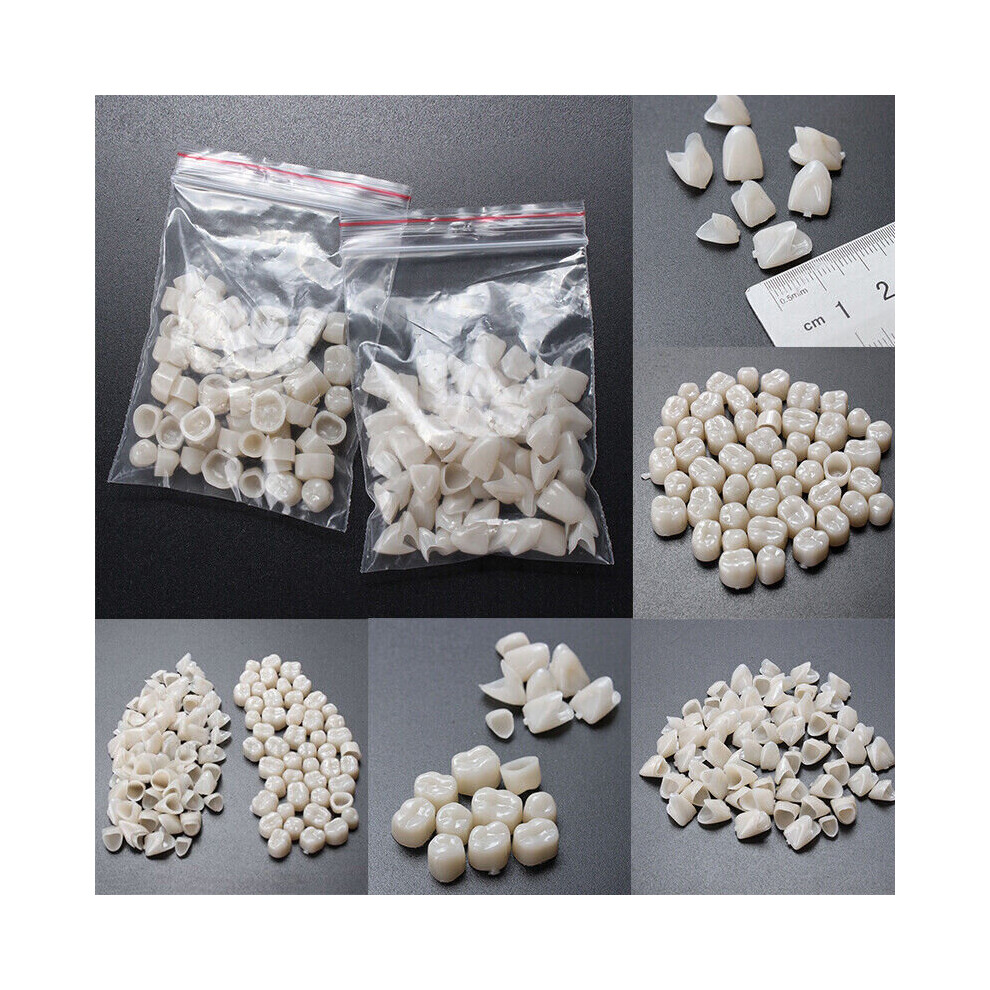 Bghone Resin Dental Temporary Crown Kit For Anterior & Posterior Teeth - 100 Pcs, Gum & Pulp Protection, Aesthetic Restoration