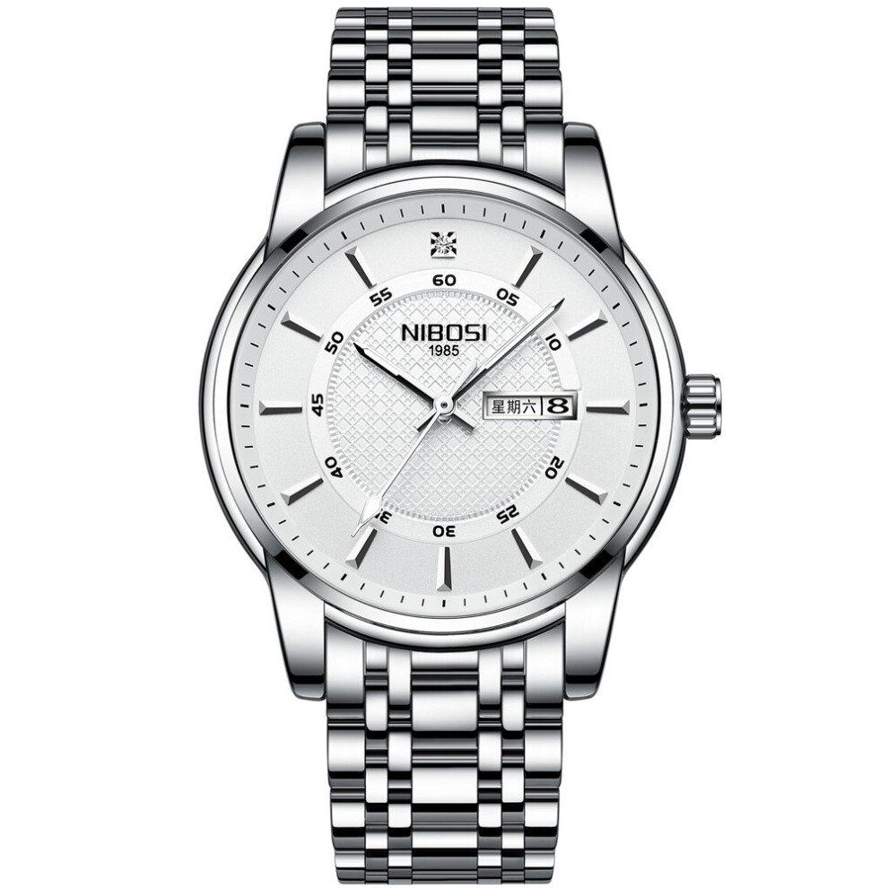 Relogio Masculion Men Business Watches Waterproof Wristwatch Date With Week Full Stainless Steel-image-OPC-PBT9SHP-NEW