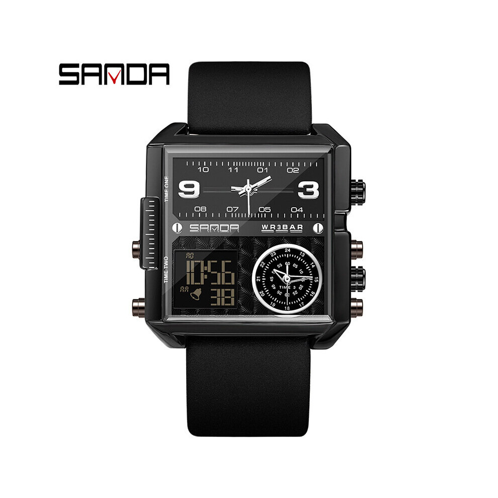 Three Time Zones Quartz Watches for Men Military Digital Men's Watches Casual Waterproof Male Clock Wristwatches-image-OPC-PBT9WQ2-NEW