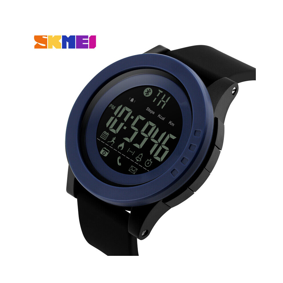 Men Sport Smart Watch Pedometer Remote Camera Tooth Digital Watches Men 50M Waterproof Relogio Masculino Blue 885653221824