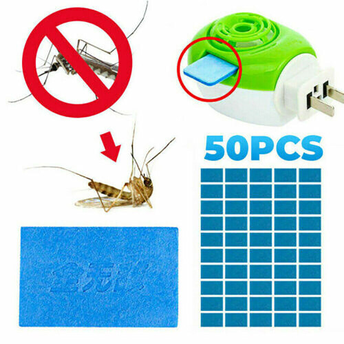 50Pcs Mosquito Repellent Insect Bite Mat Tablets Replace Refill Pest Repeller