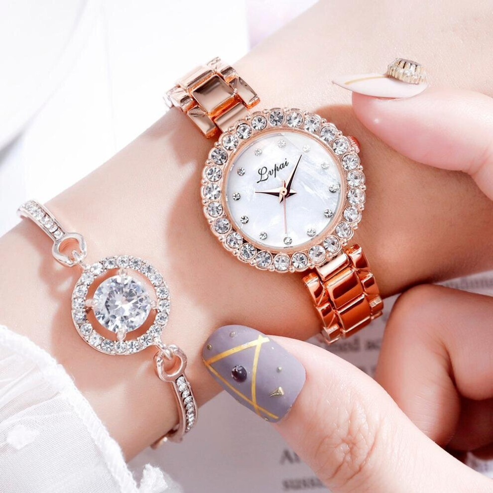 Bracelet Watches Set for Women Geometric Bangle Quartz Clock Ladies Wrist Watch Zegarek Damski-image-OPC-PBTB5MB-NEW