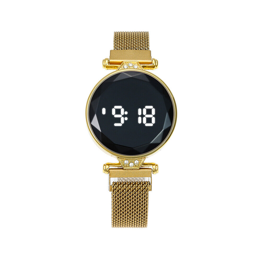 Digital Magnet Watch For Women Stainless Steel Ladies Bracelet Watches Led Electronic Clock Relogio Feminino-image-OPC-PBTB5MP-NEW