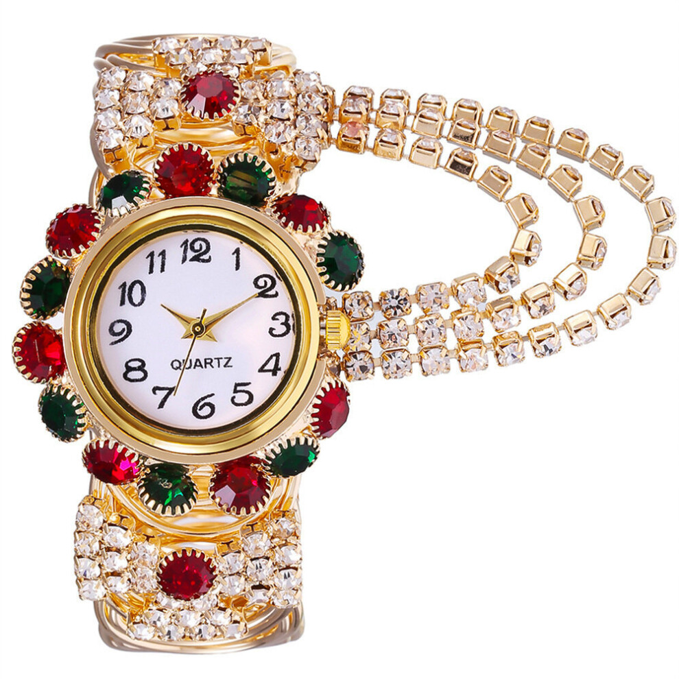 Multicolor Bracelet Watches For Women With Rhinestones Crystal Analog Ladies Quartz Wristwatches Ladies Dress Clock-image-OPC-PBTB6R6-NEW