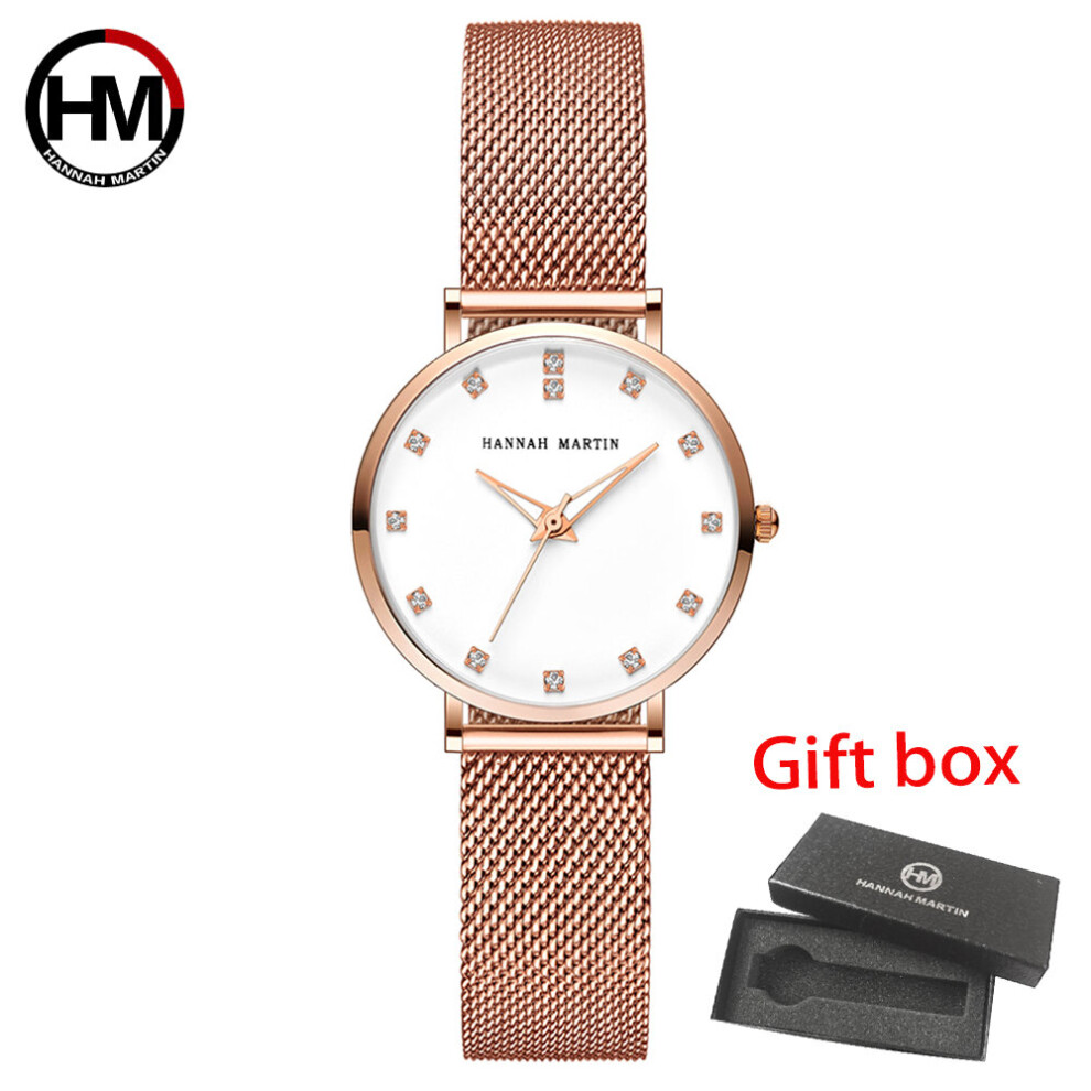 Bracelet Watches Women Stainless Steel Mesh Belt Watch Quartz Clock Ladies Wrist Watch MIYOTA 2035 Zegarek Damski-image-OPC-PBTB7QF-NEW