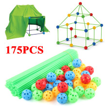 175Pcs Build Your Own Den Set Kit DIY Tent Children Developmental Toys