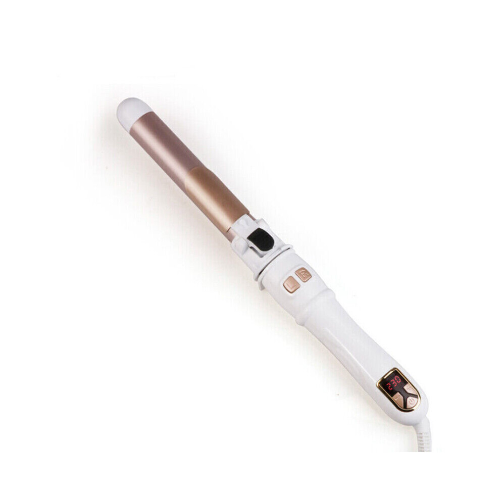 ( White) Rotating Electric Curling Iron Automatic Hair Curler Big Waver