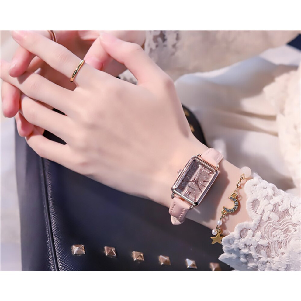 Women Watches Creative Square Small Dial Ladies Quartz Dress Wristwatch Daily All-match Leather Woman's Bracelet Watches-image-OPC-PBTB72P-NEW