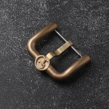 CUSN8 Bronze Buckle 22MM Pure Brass Buckle, Skull-Shaped Buckle, Men's Leather Rubber Buckle