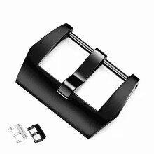 Fat sea stainless steel pin buckle Crazy Horse leather frosted buckle 18 20 22 24 26mm polished buckle