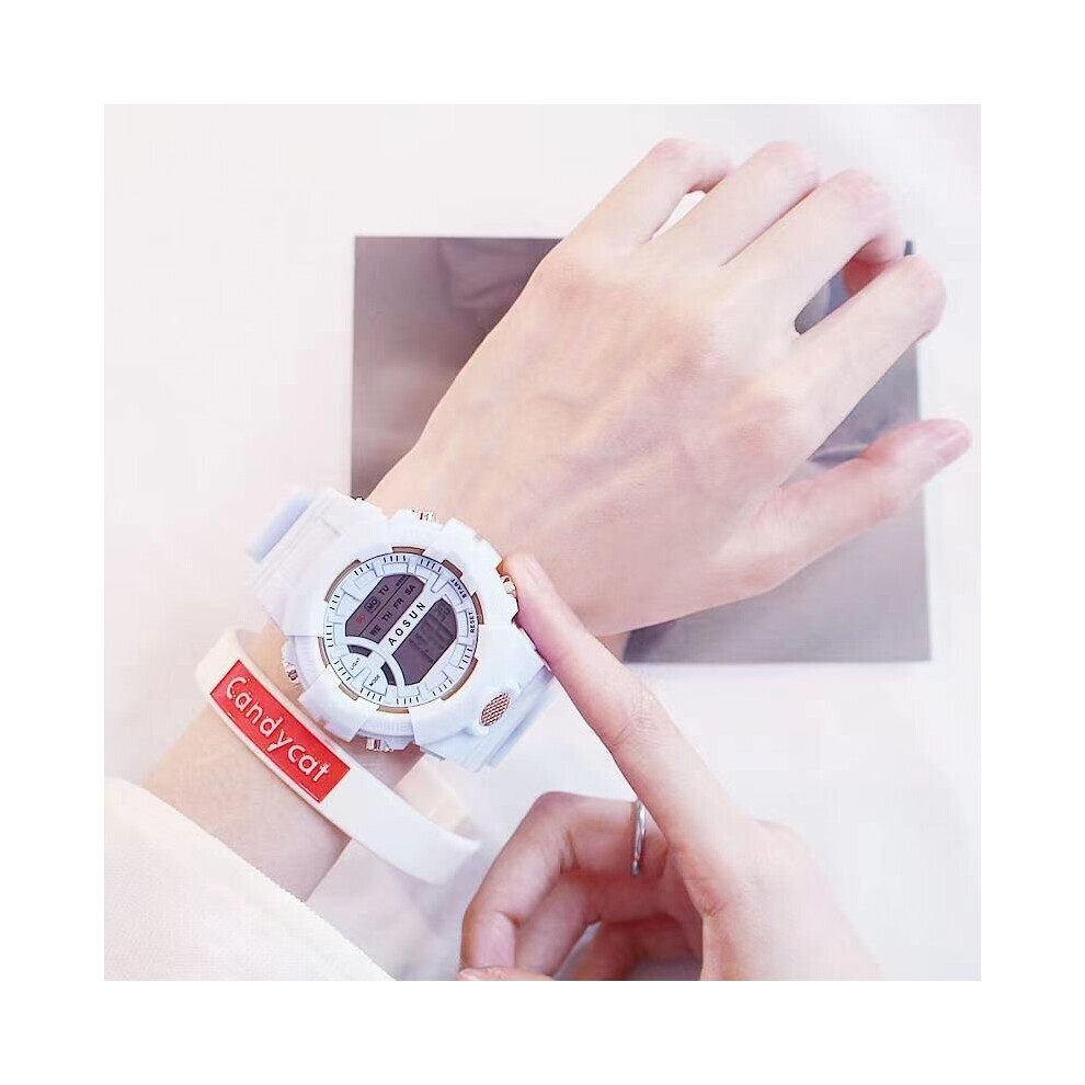 Waterproof Alarm Clock Multifunctional Watch For Students Multicoloured