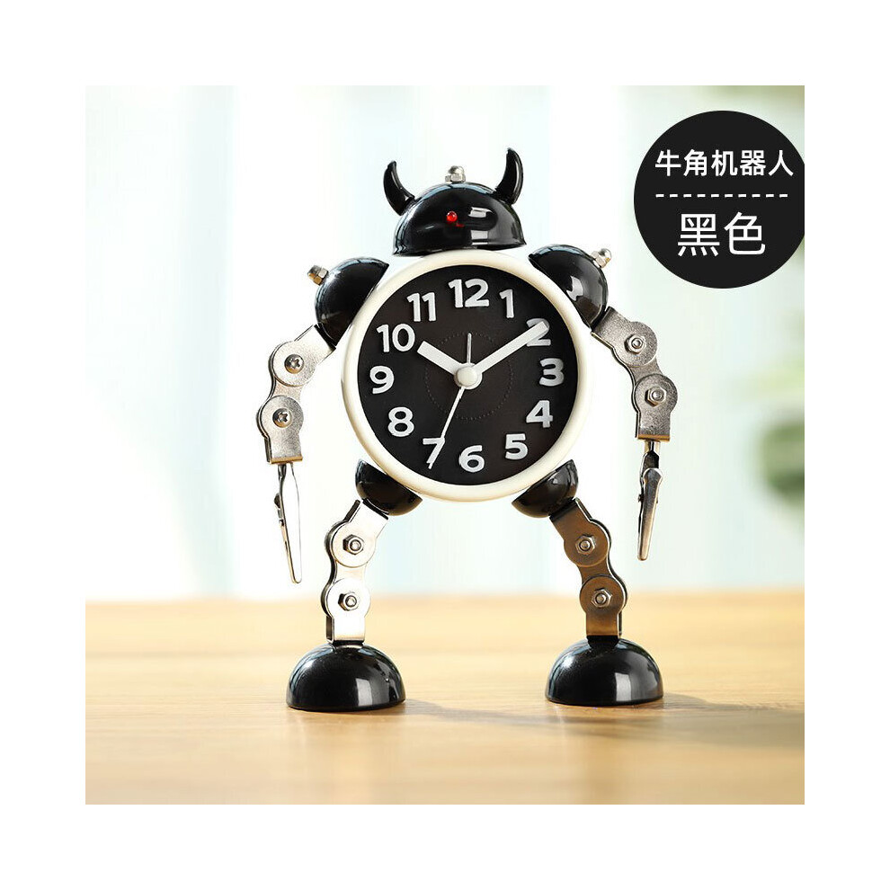 Deformation robot Alarm Clock creative students small alarm clock children cartoon desk clock metal Alarm Clock