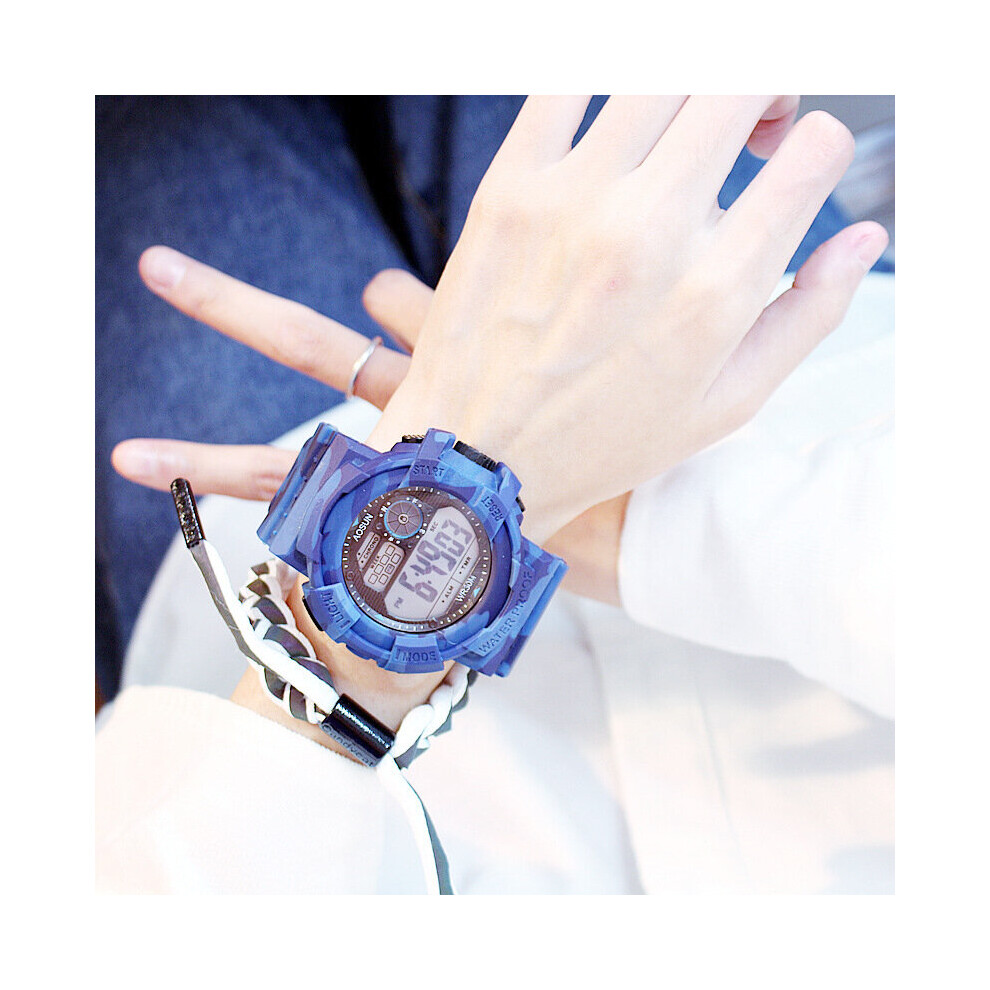 Children's electronic watch students' camouflage sports waterproof electronic watch-image-OPC-PBTBFYQ-NEW