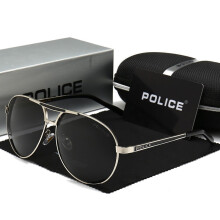 ( Silver) Men's HD Polarized PL Sunglasses With Box Classic Driving Glasses