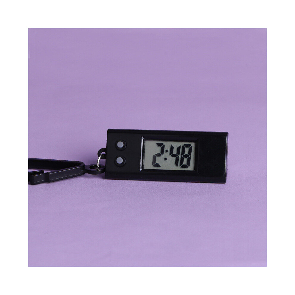 Oval Clock Mini Time Electronic Student Keychain Watch Electronic Digital Unisex Student Hanging Table Clock Display Keychain Multicoloured 885653448351
