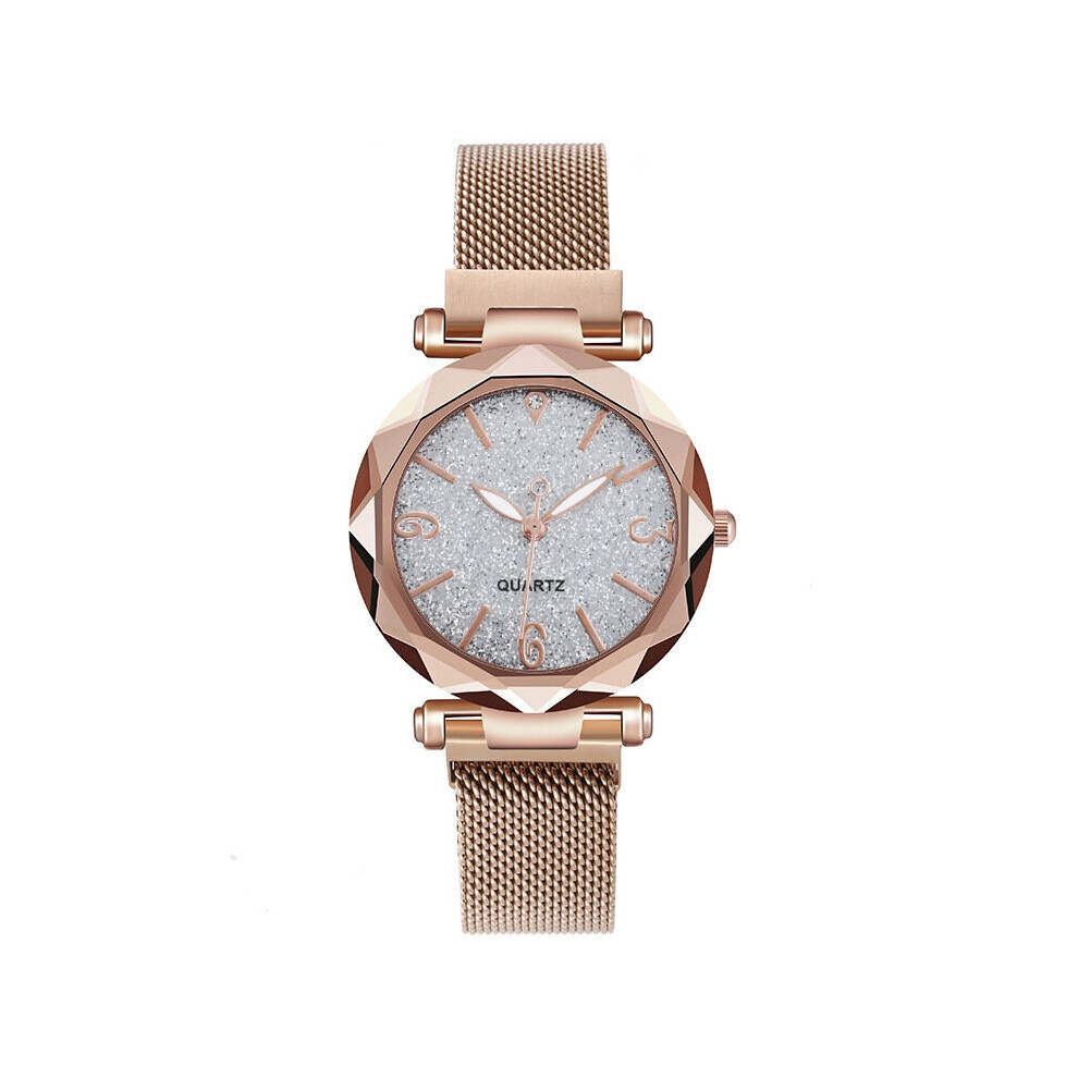 Rose Women Watch Top Magnetic Starry Sky Lady Wristwatch Mesh Female Clock For Dropship Relogio Feminino-image-OPC-PBTBHT5-NEW