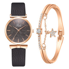 Ladies Watch+Bracelet Women's Watches Quartz Watch Ladies Casual Belt Watch Ladies Dial Quartz Clock Watch