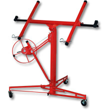 16ft Drywall Hoist Plasterboard Lifter Jack Tool, Red