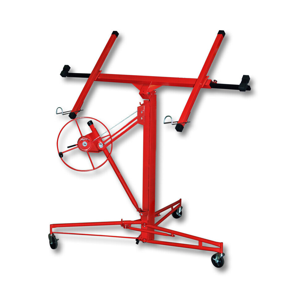 Red 16ft Drywall Hoist Plasterboard Lifter Jack Tool