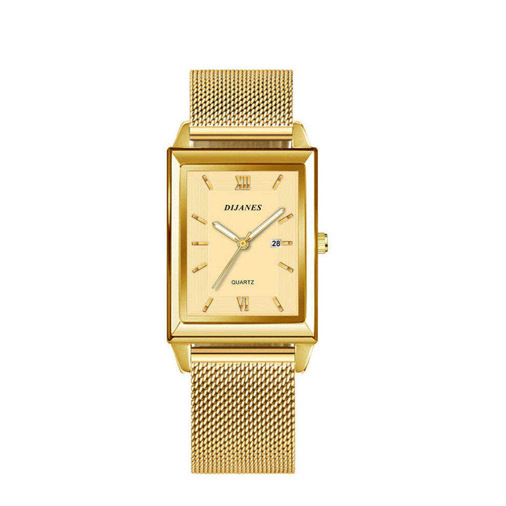 Dijanes Business Men's Watch Shi Ying Square Watch Leisure Student Watch Calendar Watch Relogio Masculino Multicoloured