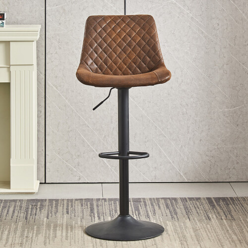 (1, BROWN) 1X2X Bar Stools PU/ Velvet Breakfast Stool Chairs 1
