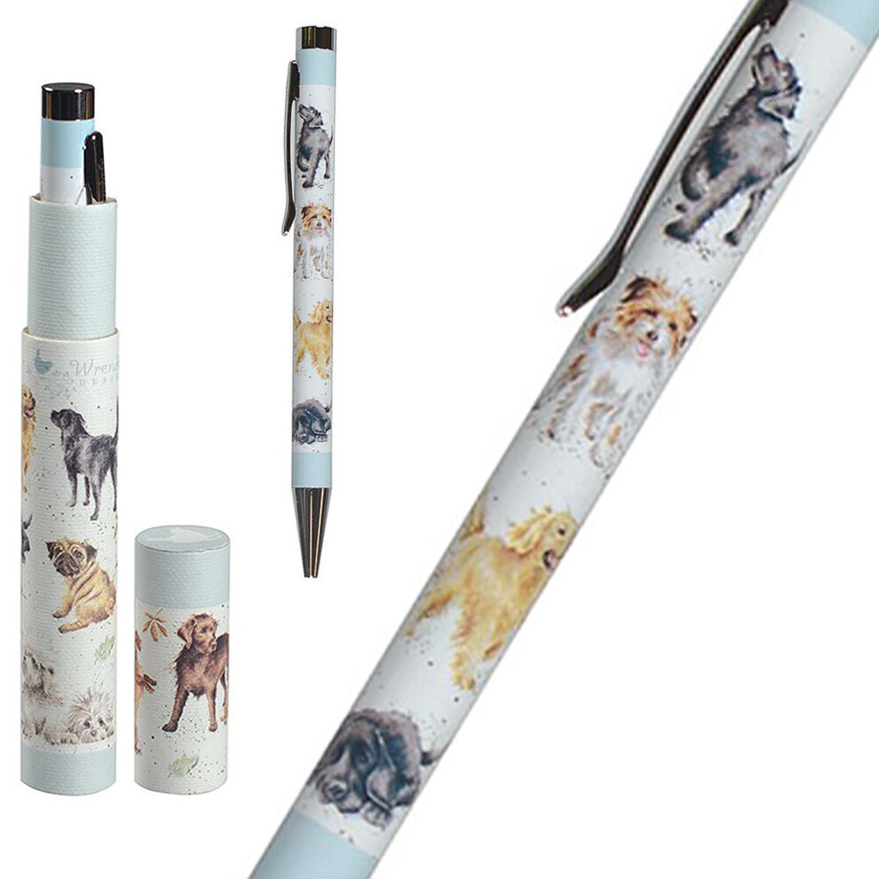 Wrendale Designs Dog Ballpoint Pen in Gift Tube | Cracker Filler | Mini Gift