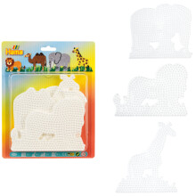 Hama Set of 4 Pegboards - Jungle Animals - Kids Craft Kit