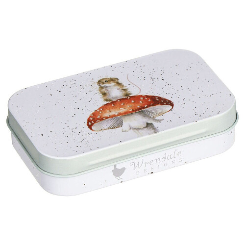 Wrendale Toadstool Mouse | 9cm Wrendale Lidded Tin | Cracker Filler | Mini Gift