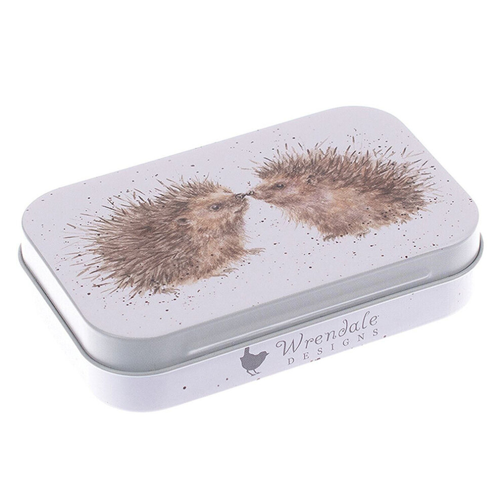 Wrendale Nose Kiss Hedgehogs | 9Cm Lidded Tin | Cracker Filler | Mini Gift