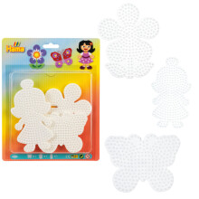 Hama Set of 3 Pegboards - Butterfly, Flower and Girl - Kids Craft Kit