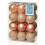 Premier 60mm Rose Gold Christmas Baubles | 24 Assorted | Shatterproof Tree Decorations 1
