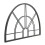 Living And Home Black Window Pane Half Circle Wall Mirror 4