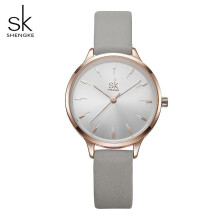 Shengke Top Watches Women Casual Leather Strap Female Quartz Watch Casual Clock Ladies WristWatch