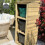 Wooden Recycling Bin Store for 3 Bins 2