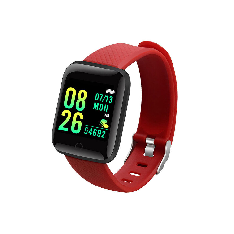Sports Bracelet Watch Women Fitness Watches Led Electronic Men Wrist Watch Waterproof Digital Smartwatch For Android Ios Red 885653490312