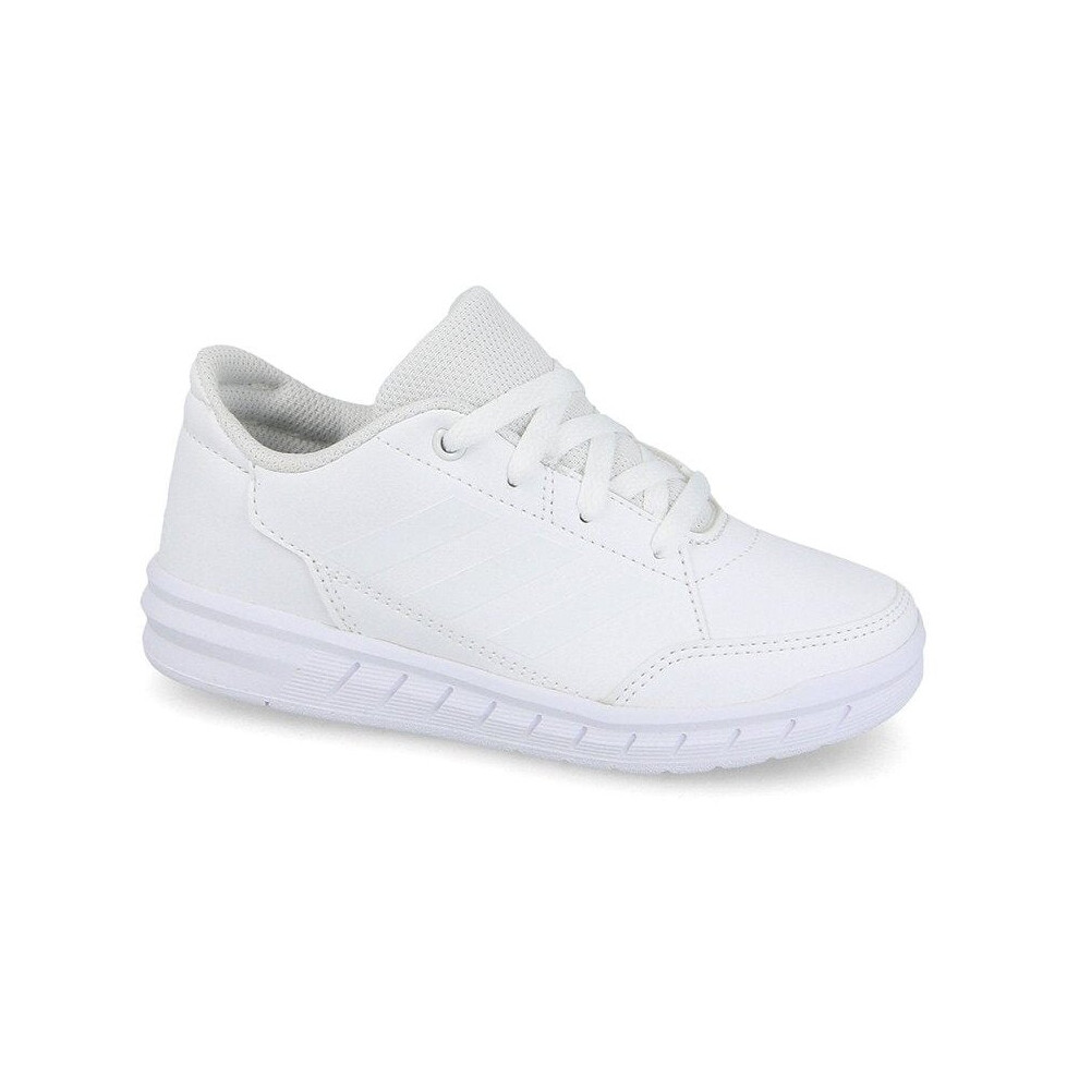 (13 - Kids) Adidas AltaSport Kids Laced Trainers - White