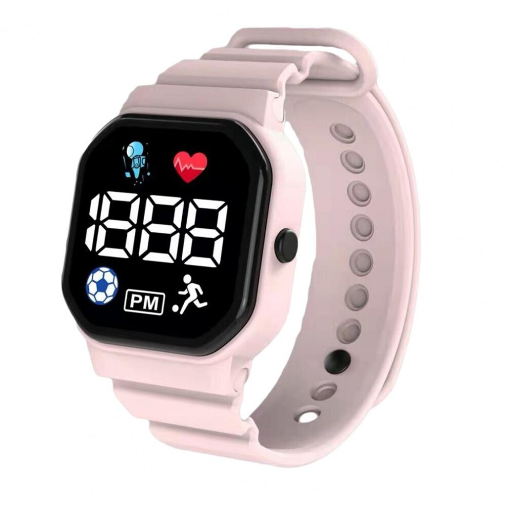 Children Smartwatch Boys Girls Silicone Kids Smart Watch Strap Electronic Waterproof Ip67 Students Digital Led Wristwatch Pink 885653492002