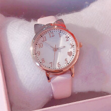 Kids Love Digital Dial Children Set Watch Leather Strap Quartz Watches Kid Girls Clock Children's Watch Bracelet