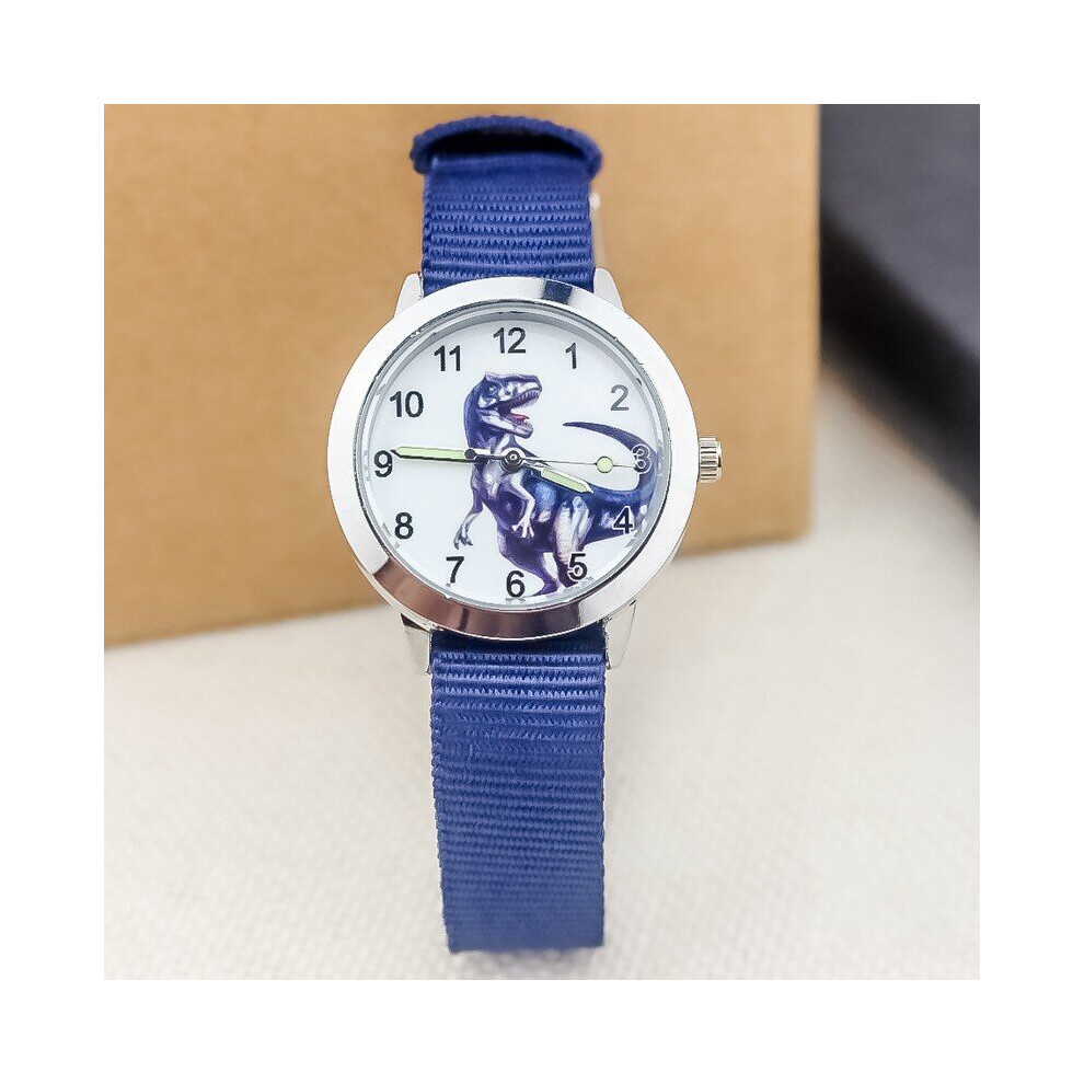 Unisex Nylon Fabric Kids Children Watch Students Gift Timer Passometer Canvas Quartz Dinosaur Wristwatch Clock Relogio-image-OPC-PBTC56J-NEW