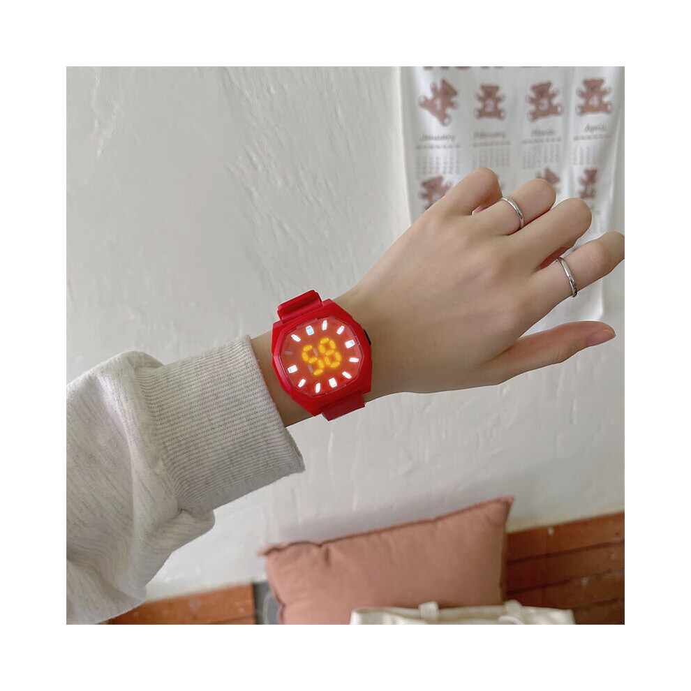 Harajuku Style Boys and Girls Female Luminous Electronic Watch Soft Silicone Jelly Waterproof Watches Kids Watch-image-OPC-PBTC5M8-NEW