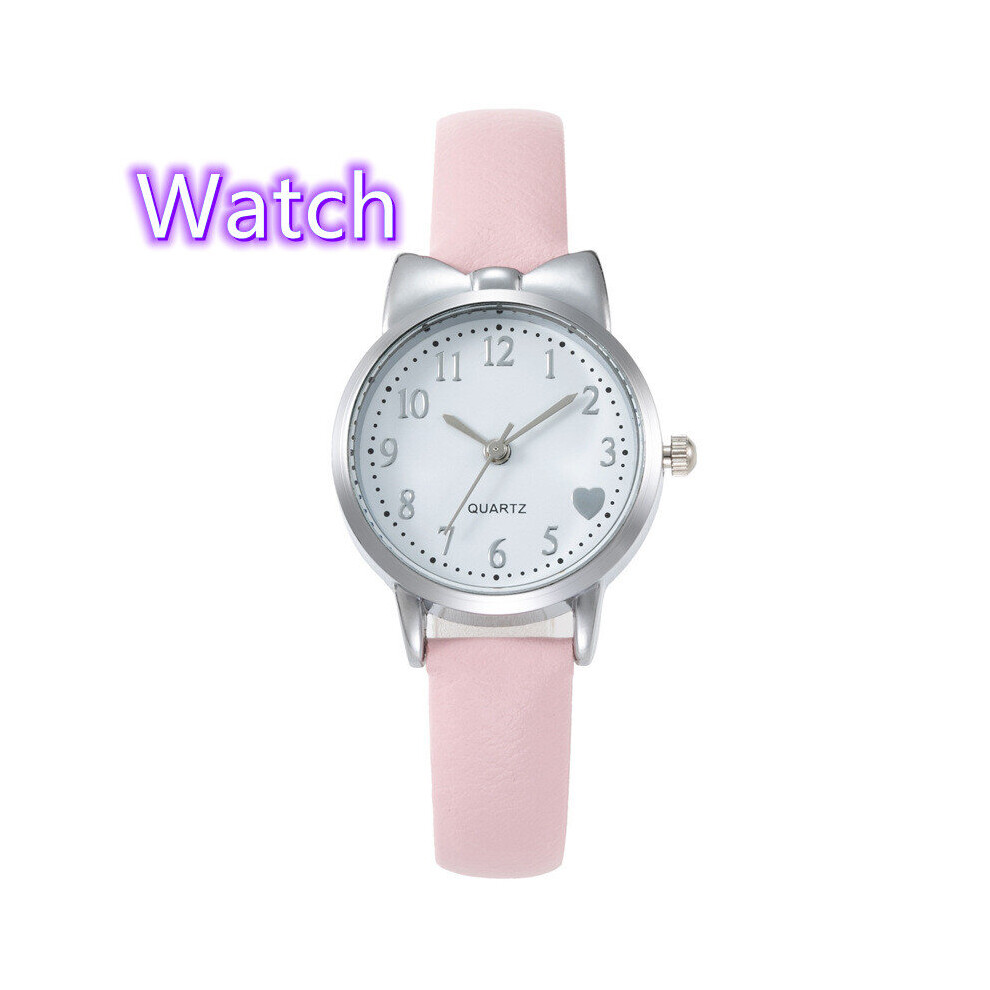 Children's Watch Student Leather Strap Watch Love Dial Girl Watch Kids Children Quartz Watch Gift Clock-image-OPC-PBTC5DZ-NEW