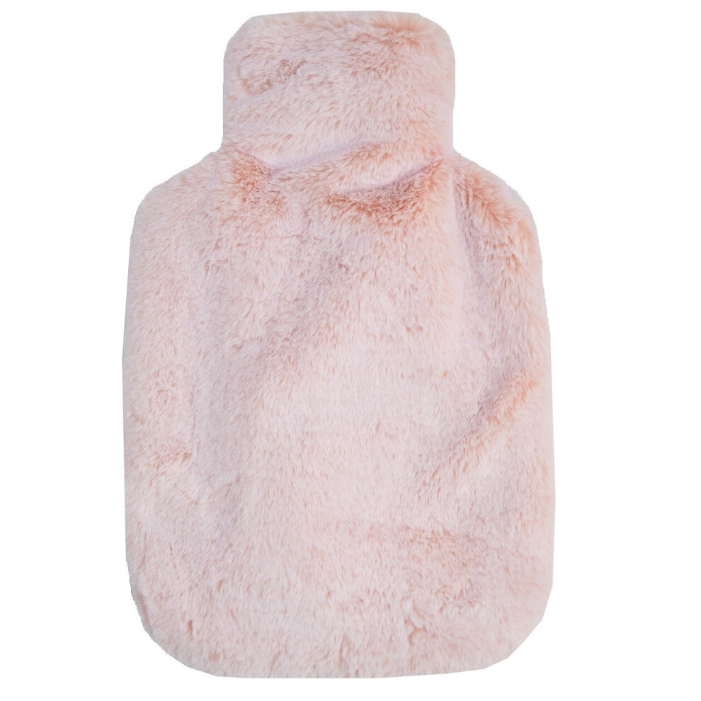 Vagabond Rose Pink Thick Faux Fur 2L Hot Water Bottle