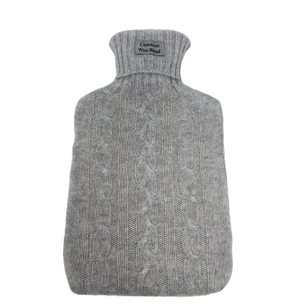 Vagabond Grey Cashmere Cable Knit 2L Hot Water Bottle
