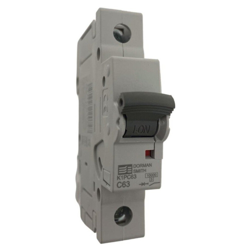 Dorman Smith K1PC63 Miniature Circuit Breaker MCB Single Pole Type C 10kA 63 Amp