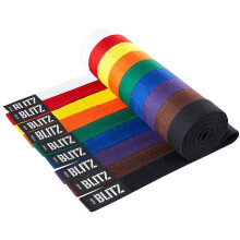 (Orange, 280cm) Blitz Plain Coloured Lightweight Belt - Karate Taekwondo Judo