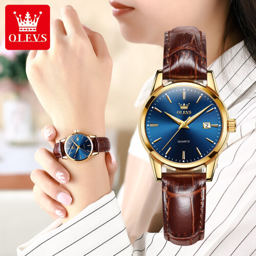 Top Quartz Women Watches Waterproof Leather Strap Band dial For