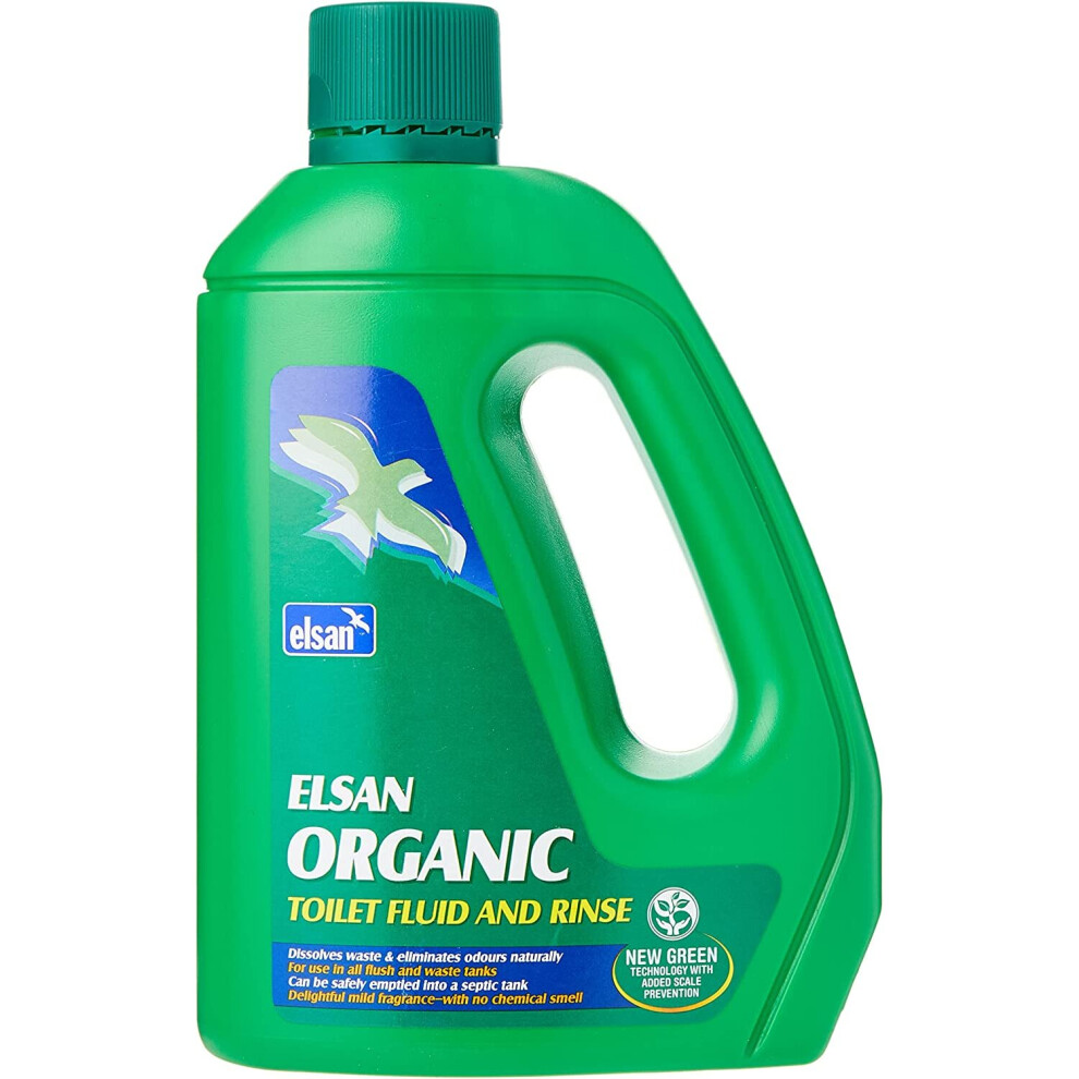 Elsan ORG02 Organic Toilet Fluid for Motorhomes, Green, 2 Litre